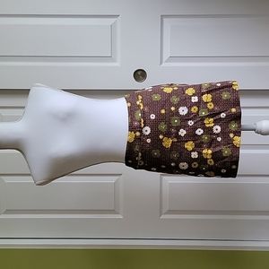 Express Retro Vintage Inspired Floral Mini Skirt